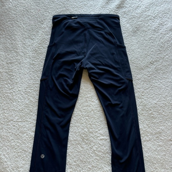 Lululemon Wunder Train High-Rise Tight with Pockets Navy leggings - Picture 3 of 11